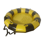 yellow inflatable towable water sports